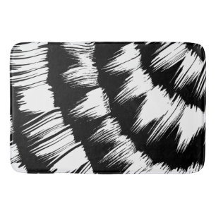 Black and White brushed  Bath Mat