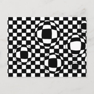 Black and White Bubbles Postcard