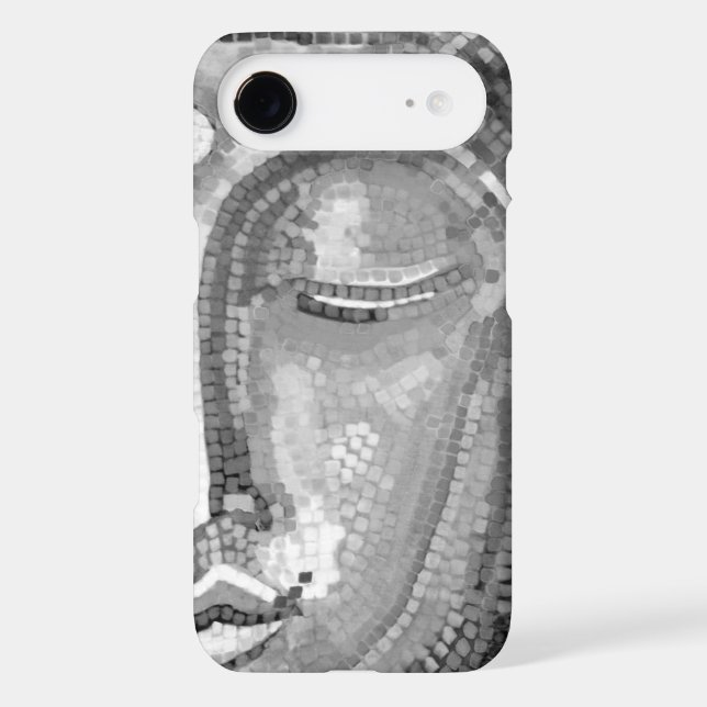 Black and White Buddha Face Case-Mate iPhone Case (Back)