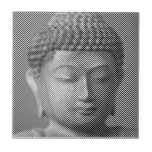 Black And White Buddha Face Statue Formed By Lines Ceramic Tile<br><div class="desc">Decorative ceramic tiles with the face of Siddhartha Gautama,  Buddha,  with carved effect.
Image formed by lines of variable width. 
Gift idea for people that love Asian art and spirituality.</div>