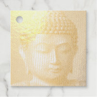 Black And White Buddha Face Statue Formed By Lines