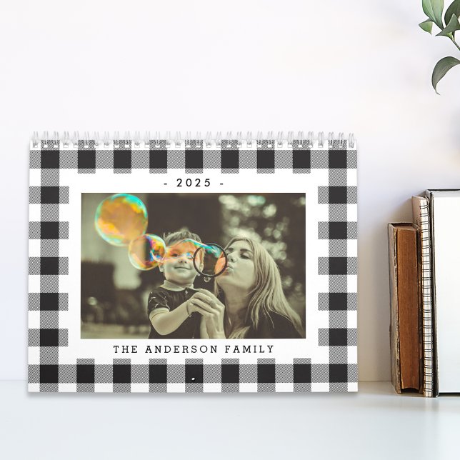 Black and White Buffalo Check 2025 Photo Calendar (Creator Uploaded)