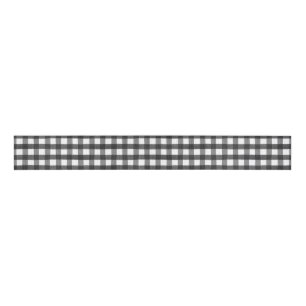 Black and White Buffalo Check Grosgrain Ribbon