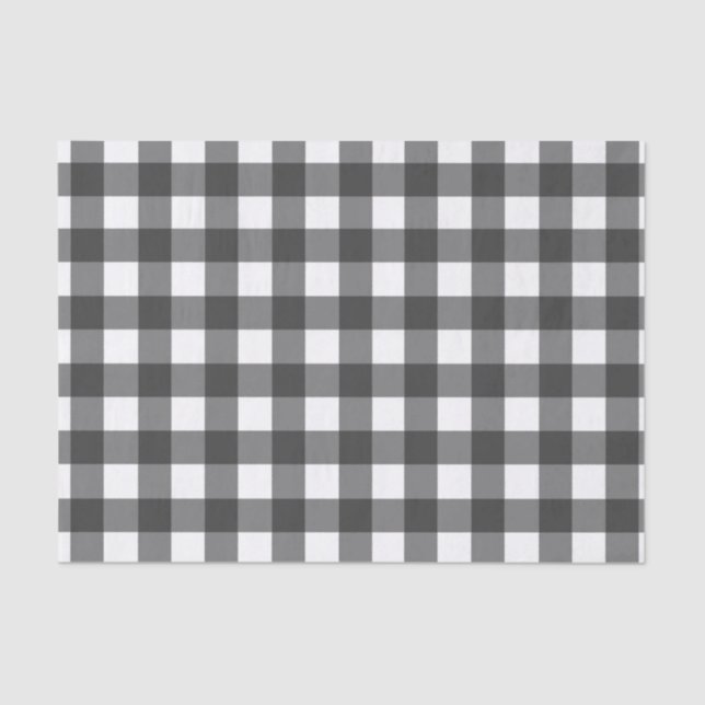 Black and white Buffalo check plaid tissue paper! Paper (Front)