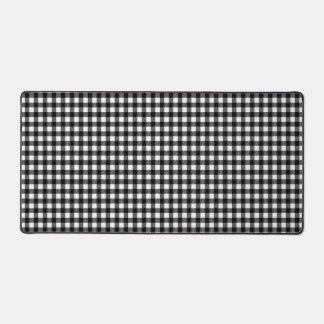 Black and white buffalo patterned desk mat