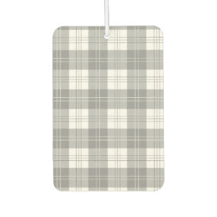 Black and White Buffalo Plaid Car Air Freshener