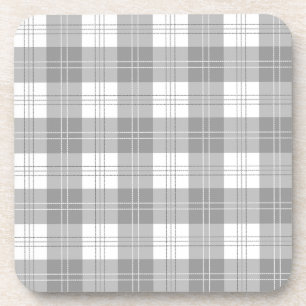 Black and White Buffalo Plaid Coaster