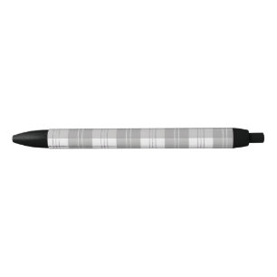 Black and White Buffalo Plaid Ink Pen
