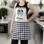 Black and White Buffalo Plaid Kitchen Name Apron<br><div class="desc">Introducing our stylish Black and White Buffalo Plaid Kitchen Name Apron, a must-have accessory for the modern chef. Made from high-quality materials, this apron combines classic buffalo plaid design with a personalised touch. Crafted for both style and functionality, the apron features a timeless black and white buffalo plaid pattern that...</div>