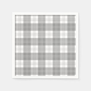 Black and White Buffalo Plaid Napkin