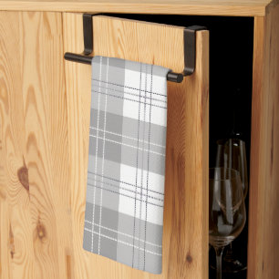 Black and White Buffalo Plaid Tea Towel