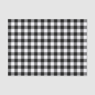 Black and White Buffalo Plaid Tissue Paper