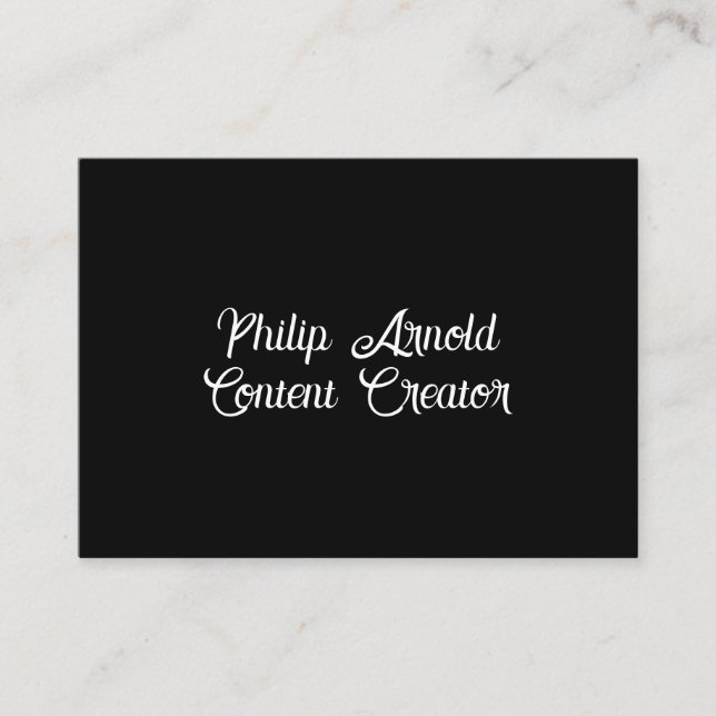 Black And White Business Card (Front)