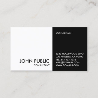 Black and White Business Card