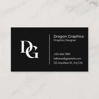 Black and White Business Card