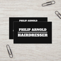 Black and white business card