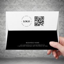 Black and White Business Logo Qr Code Address