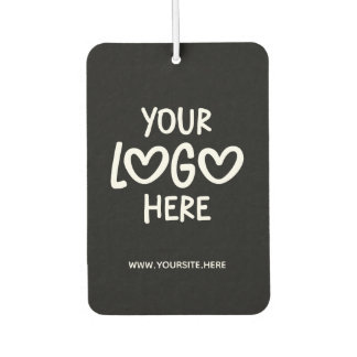 Black and White Business Logo Site Photo Car Air Freshener