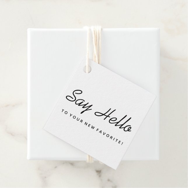 Black and white Business Packaging Tag (In Situ)