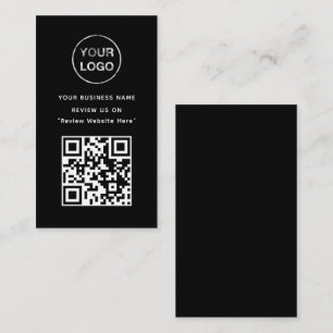 Black and White Business Review Card