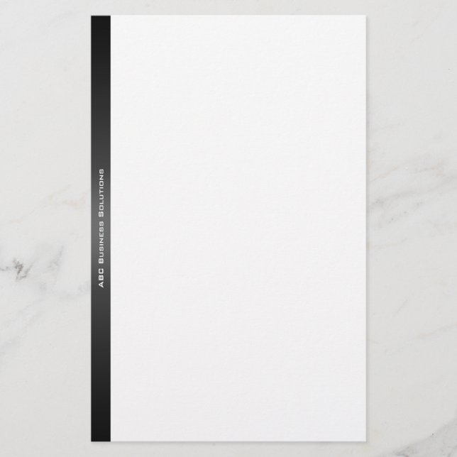 Black and White Business Stationery (Front)