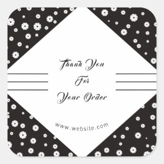 Black and white Business Thank you Sticker