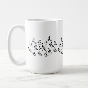 Black and White Butterflies Coffee Mug