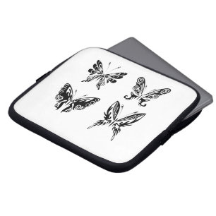 Black And White Butterflies Laptop Sleeve