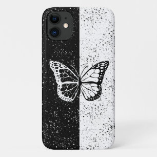 Black and White Butterfly Elegant Classy Dotted iPhone 11 Case