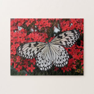 Black and white butterfly jigsaw puzzle