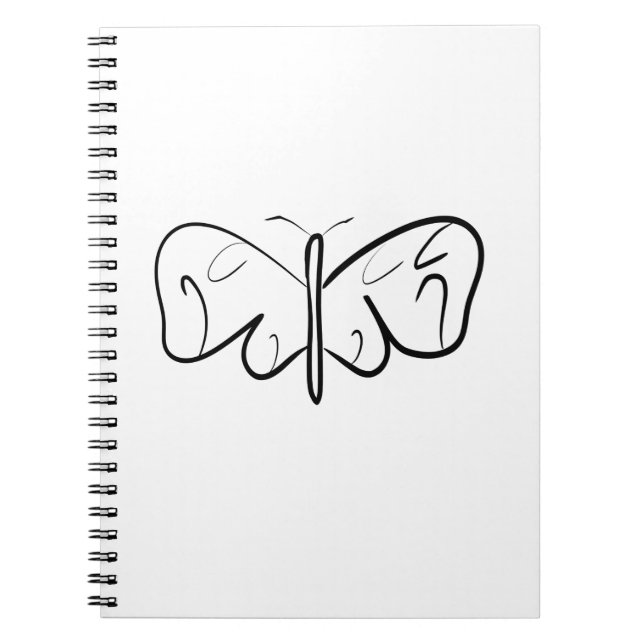 black and white butterfly notebook (Front)
