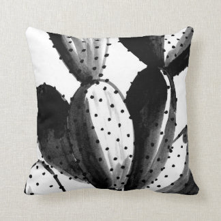 Black and White Cactus Cushion