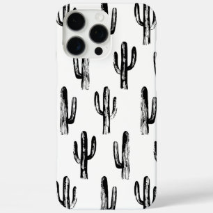 Black and white cactus. Modern botanical pattern iPhone 16 Pro Max Case