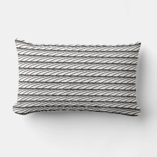 Black And White Camouflage Abstract Patterns Thro Lumbar Cushion