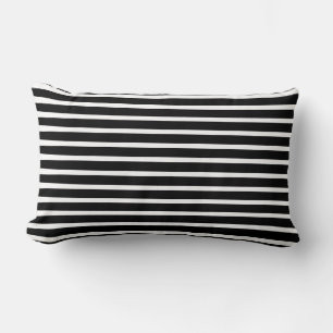 Black And White Camouflage Stripes Patterns Cute Lumbar Cushion