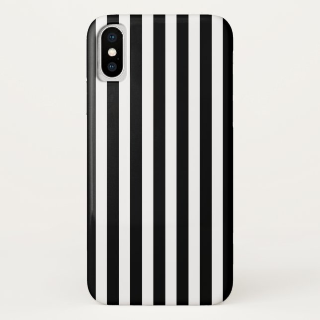 Black and white candy stripes Case-Mate iPhone case (Back)