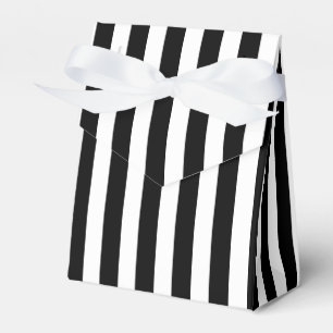 Black and white candy stripes favour box