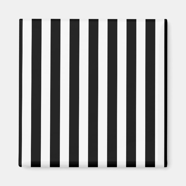 Black and white candy stripes magnet (Front)