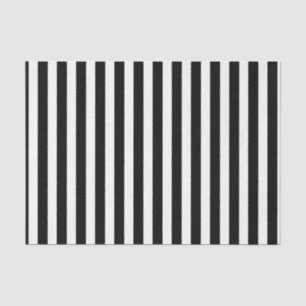 Black and white candy stripes tissue paper