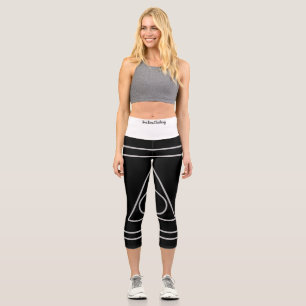 Black and White Capri Leggings