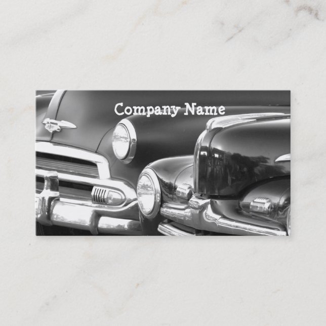 Black and White car business cards (Front)