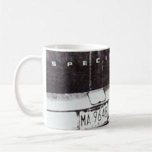 Black and white car coffee mug