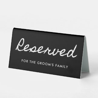 Black and White Casual Calligraphy Reserved