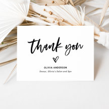 Black and White Casual Script and Heart Marketing