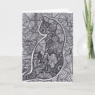 Black and White Cat 1 Greeting Card