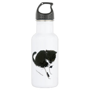 Black and White Cat Art 532 Ml Water Bottle