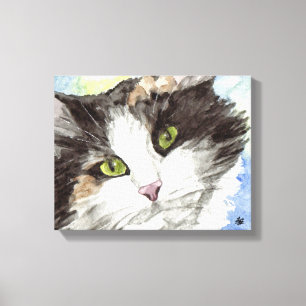 Black and White Cat Canvas Print