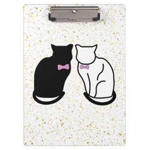 Black and White Cat Clipboard