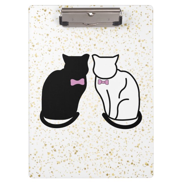 Black and White Cat Clipboard (Front)