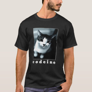 Black And White Cat Codeine T-Shirt